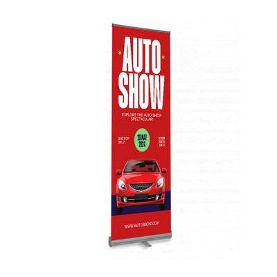 24"W x 80"H Monza™ Retractable Banner Stand Kit, Vinyl