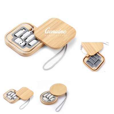 Bamboo Pocket Cable Organizer Kit