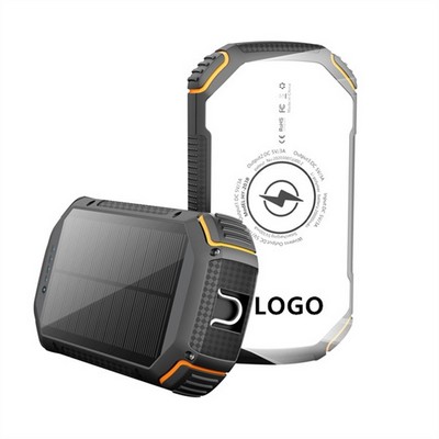 Solar Charging Power Bank Led Light with Wireless Charger