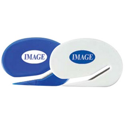 Plastic Letter Opener with Steel Blade – Oval Shape