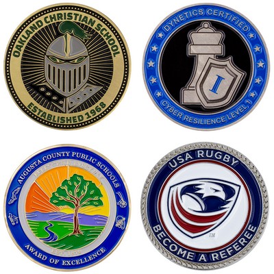 Die Struck Brass Challenge Coin (1.75")