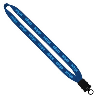3/4" Cotton Lanyard with Plastic Snap-Buckle Release & O-Ring
