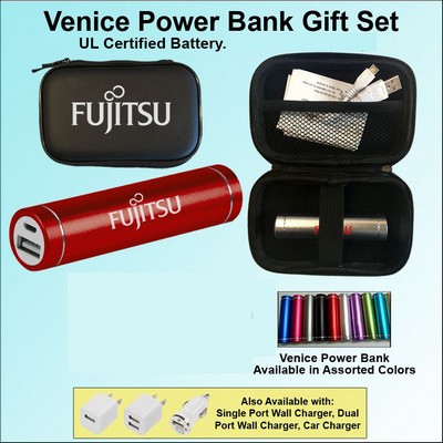 Venice Power Bank Gift Set in Zipper Wallet 2800 mAh