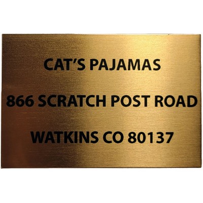 2" x 3" - Custom Aluminum Plate