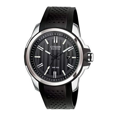 Citizen Men's Drive AR Collection Stainless Steel Watch w/Black Pierced Leather Strap