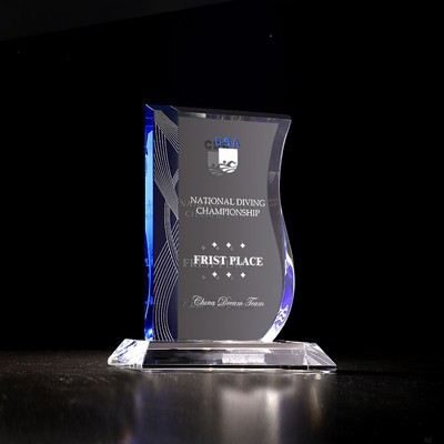 Elegance Blue Award (5.5"x6.7"x0.6")
