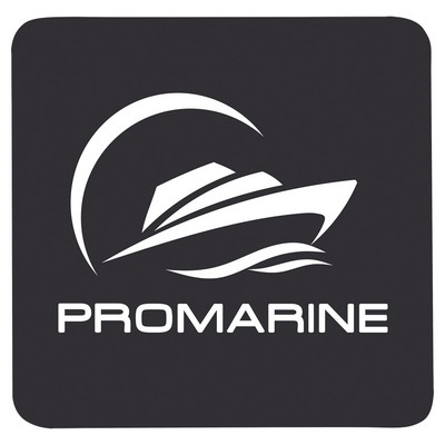3.75" x 3.75" Square Black/White Silicone Coaster