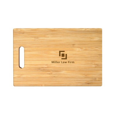 16" Rectangle Bamboo Cutting Board with Handle