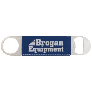 Blue/Silver Laserable Leatherette Bottle Opener