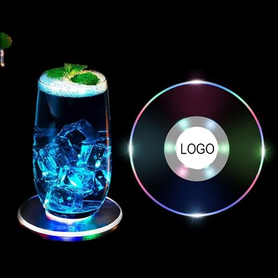 4" Colorful Acrylic LED Flash Light Bar Coaster