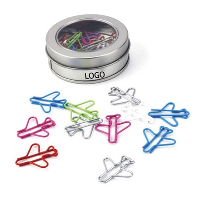 Airplane Paper Clips 6 Colors Airplane Bookmark Metal Paper Clips