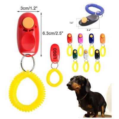 Universal Animal Pet Dog Training Clicker w/Wrist Band Strap