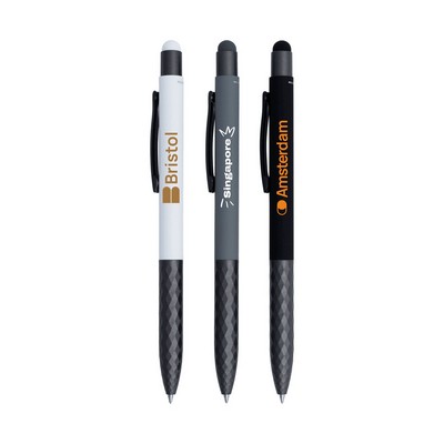 Fleetwood Stylus Satin Soft Touch Gel Click Pen (Recycled Aluminum)