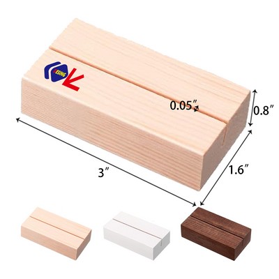 3 x 1.6 x 0.8 Inches Wood Place Card Holders Table Number Stands