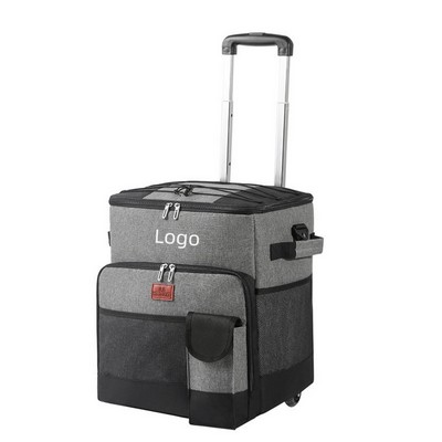50 Can Oversized Rolling Cooler-Detachable Carts