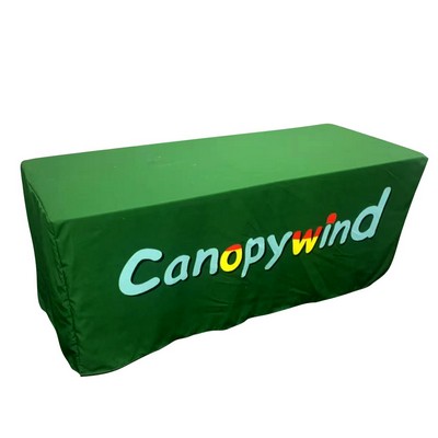 Full-Color Dye Sublimation Tablecloth for 8' Table Fitted 170GSM Plain Cloth
