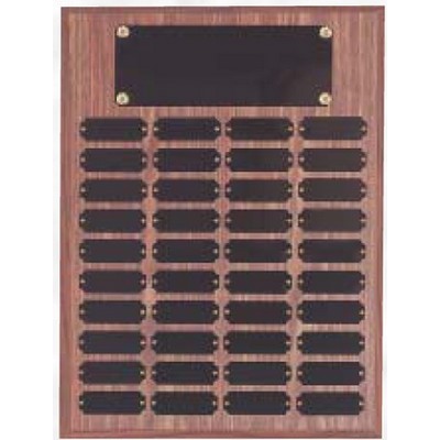 Perpetual 40 Plate Plaque w/ Black Brass Plates (12"x16")