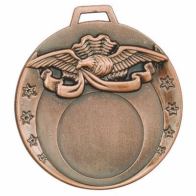 2" Die Cast Medal Frame w/Eagle for 1" Insert