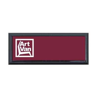 Plastic Framed Badge Square Corners - No Personalization 1"X3" (Screened)