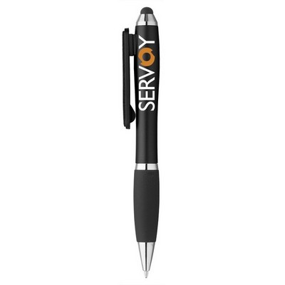 Curvaceous Stylus Twist Pen With Screen Cleaner