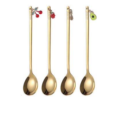 Fruit Pendant Stainless Steel Dessert Spoon Coffee spoon