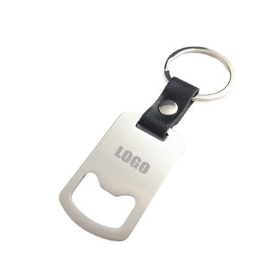 Large Stainless Steel Bottle Opener with Key Chain