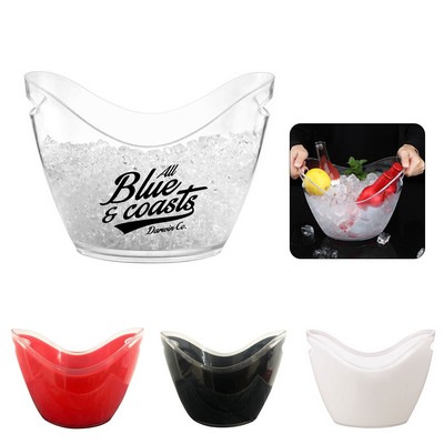 4L Clear Plastic Ice Bucket