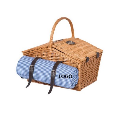 House-Shaped Rattan Weaving Picnic Basket