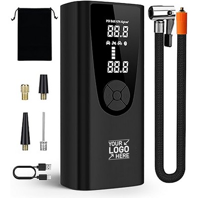 2X Fast Inflation Portable Air Pump With LED for Tires