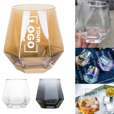 10 OZ Diamond-Inspired Stemless Wine Glass