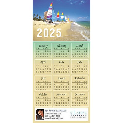 Full Color Z-Fold Calendar Greeting Cards w/Imprinted Envelopes (15"x7")
