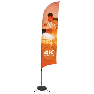 13' Streamline Razor Sail Sign Flag, 1-Sided, Scissor Base