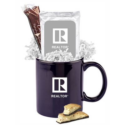 Custom Coffee & Mug Set (Navy Blue)