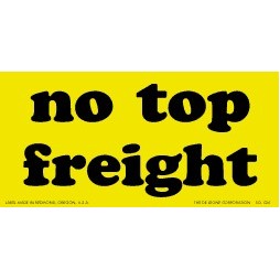 No Top Freight Matte Paper Labels - 3" x 5"