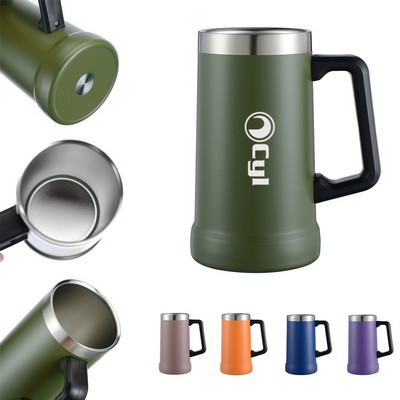 Stainless Steel Beer Mug w/ Handle