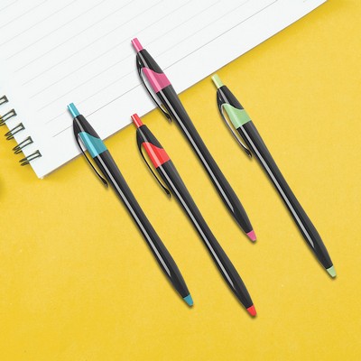 Custom Midnight Plastic Ballpoint Pens