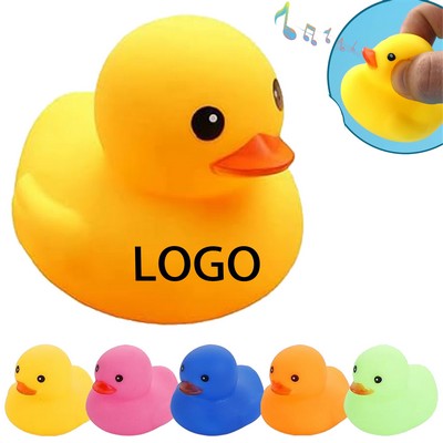 Children Bath Duck Toys Yellow Rubber Ducks Squeak