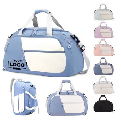 Women's Sports Gym Weekender: Multi - Purpose Travel Luggage Backpack and Fitness Duffel