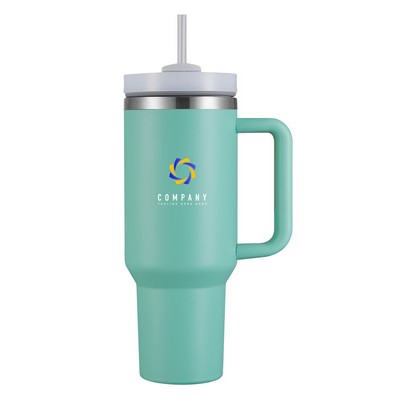 Aqueduct-VIII 40 Oz Tumbler Mug with Straw (Double Walled)