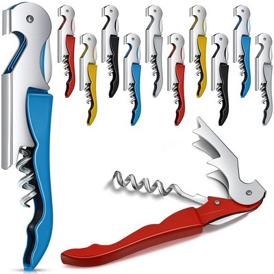 Wine Opener Waiter Corkscrew w/ Serrated Foil Cutter