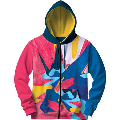Custom Full Sublimated Zippered Hoodie