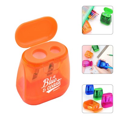 Dual Hole Plastic Pencil Sharpener