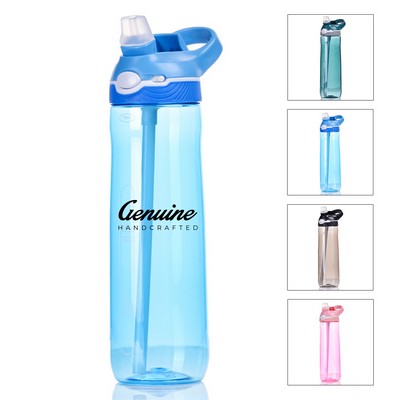 24oz Water Bottle with Flip Straw