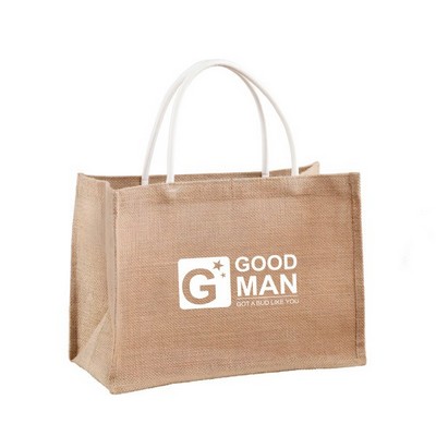 Three-Dimensional Linen Tote Bag(14.6"Wx10.6 "Hx7.1 "T)