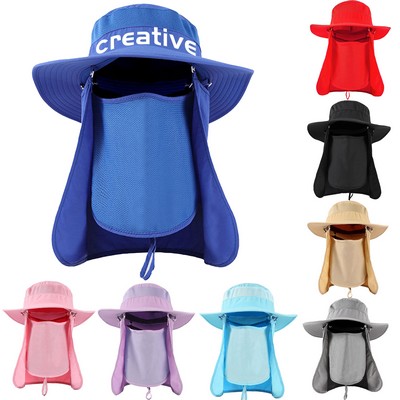 Face Cover Neck Flap Sun Hat