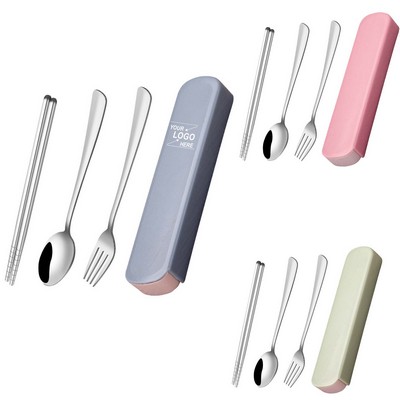 Compact Stainless Steel Travel Cutlery Set