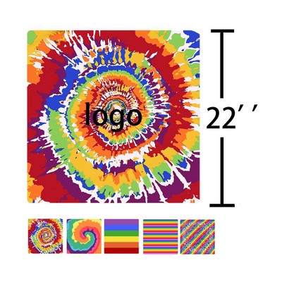 LGBT Pride Rainbow 100% Cotton Paisley Bandanna 22"x22" MOQ100PCS