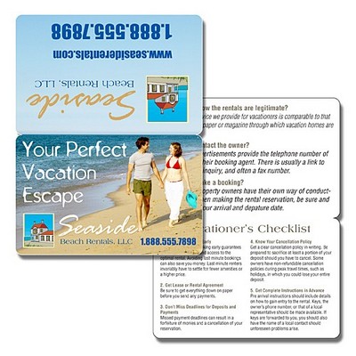 Wallet Card - 3.5x4.5 (Flat Size) UV-Coated (1S) Bi-Fold - 10 pt.