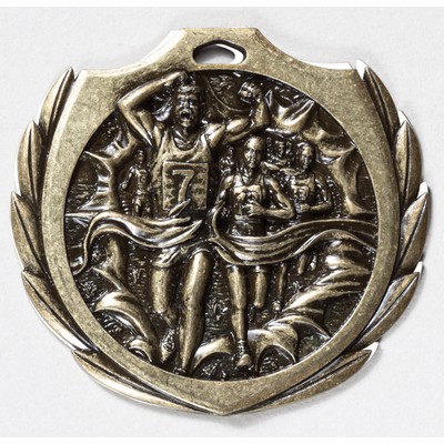 Cross Country Burst Medal - 2 1/4" Dia.