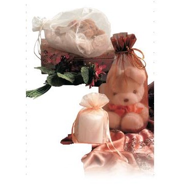 Organza Round Gusset Bag (9" x12" x 6")